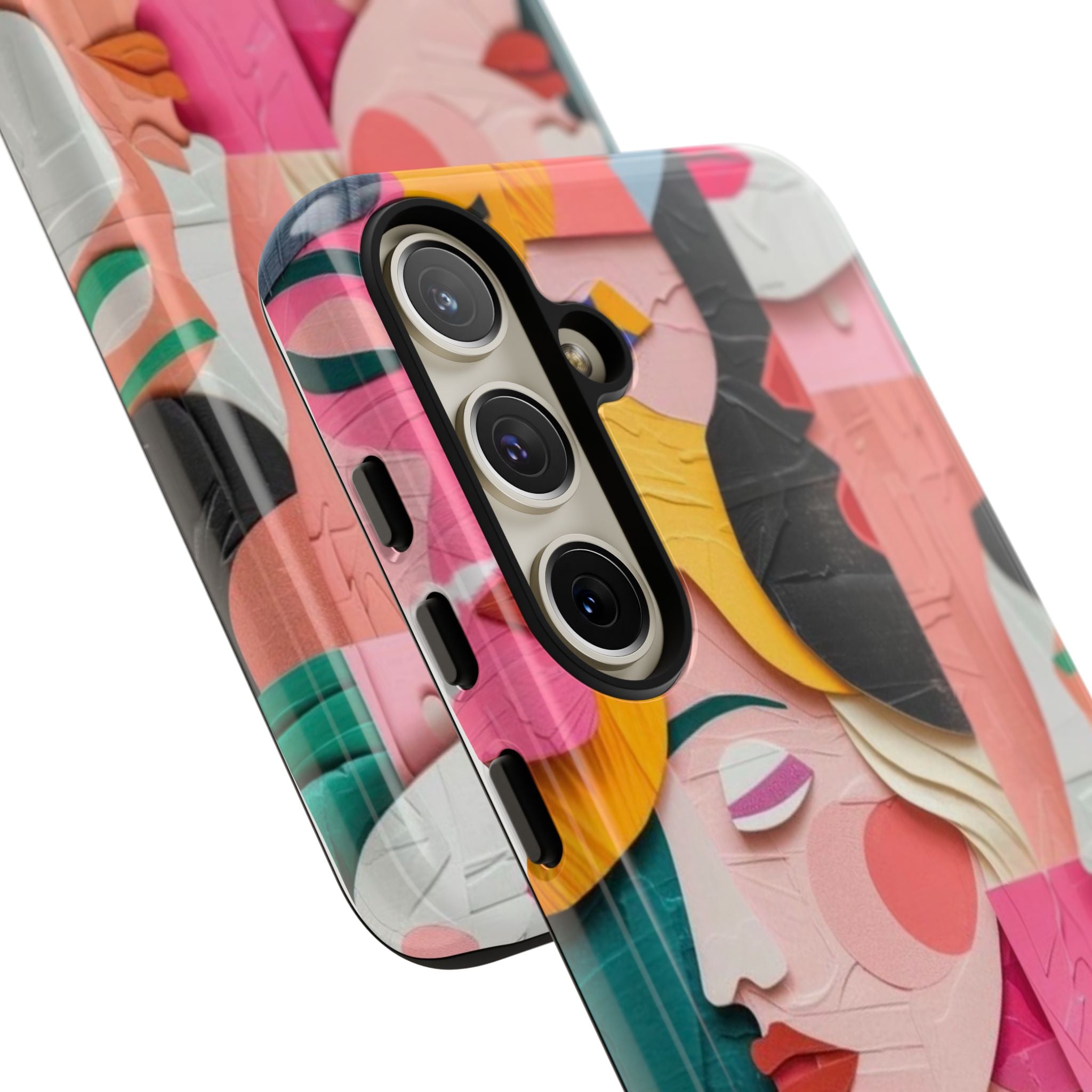 Abstract Faces Phone Case — Colorful Pop Art Personalized Tough Case