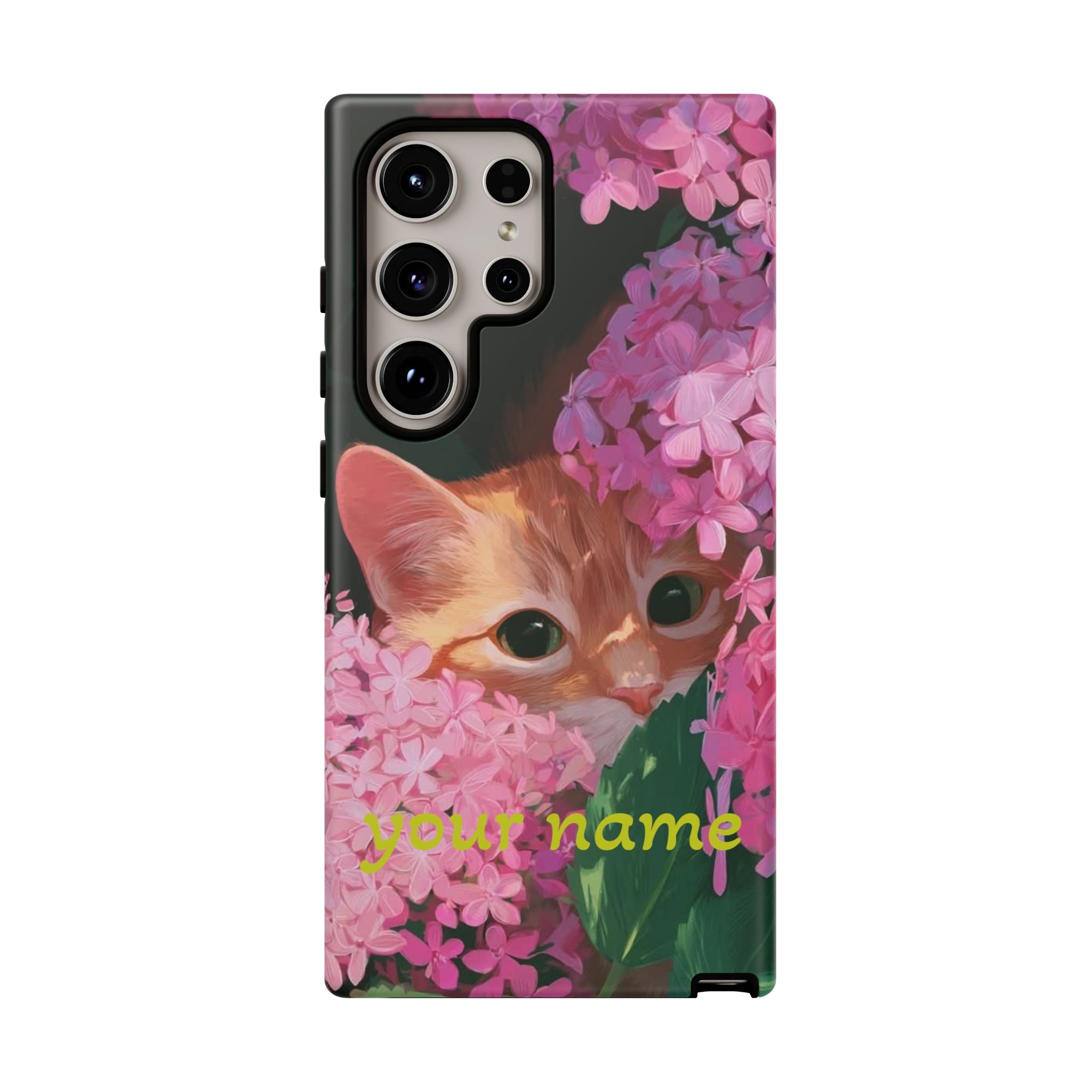 Cat Phone Case — Custom “Your name”