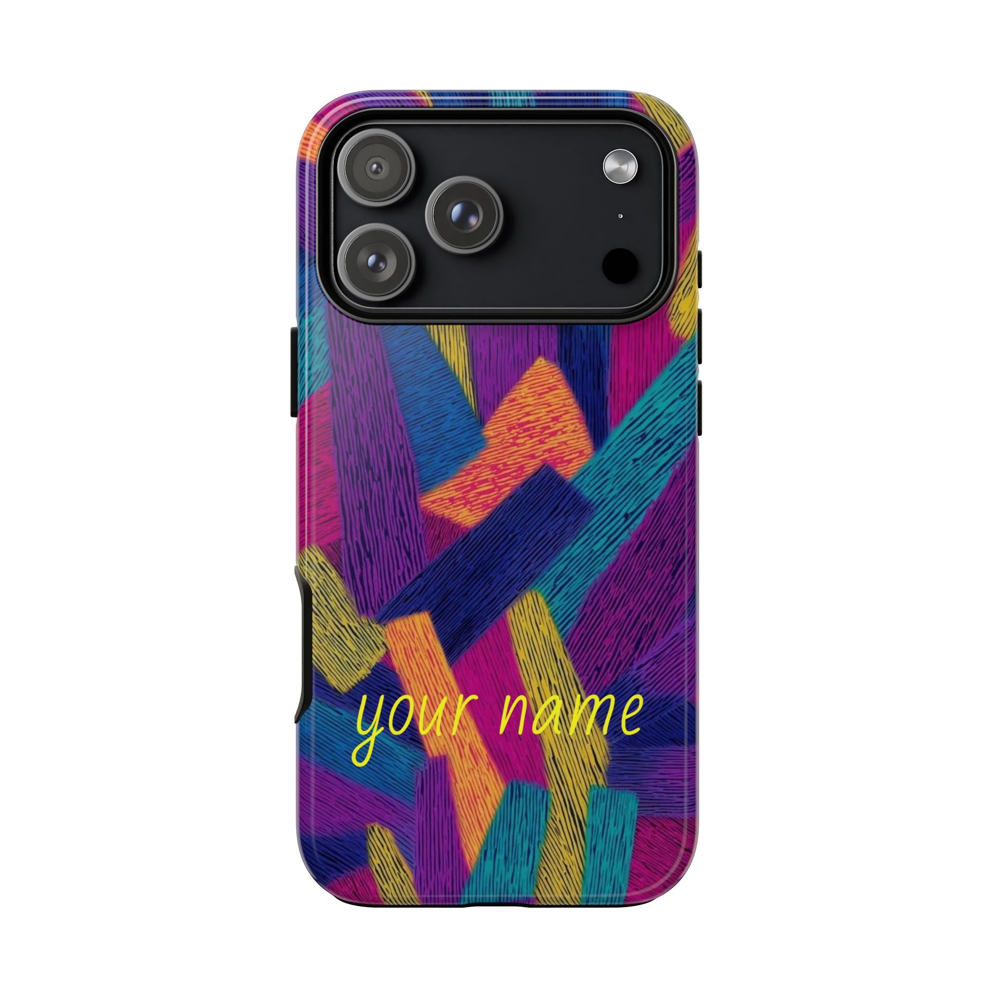 Personalized Colorful Abstract Phone Case — Custom 'your name' Design