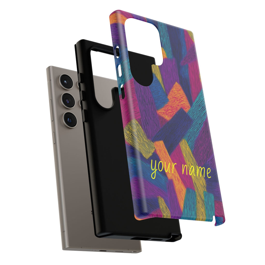 Personalized Colorful Abstract Phone Case — Custom 'your name' Design