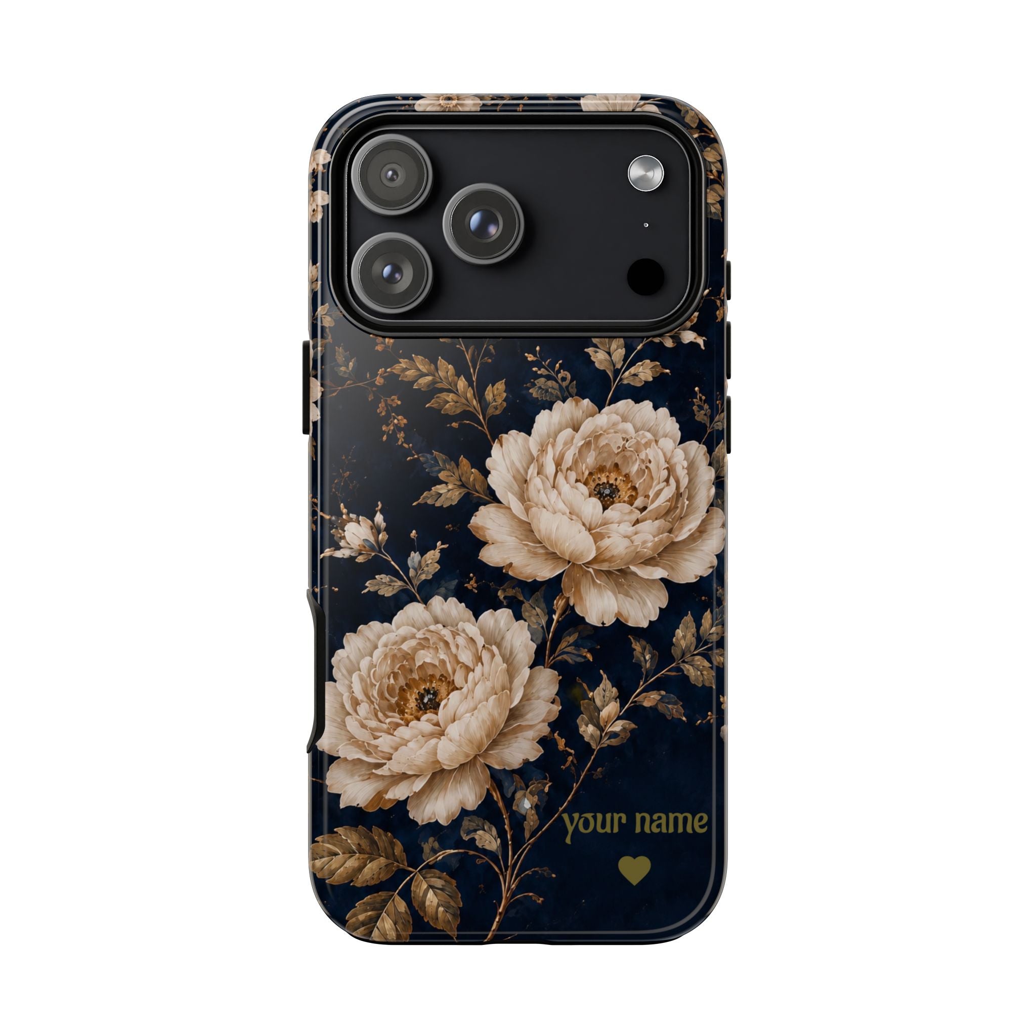 Floral Phone Case — Personalized Vintage Rose Protective Case