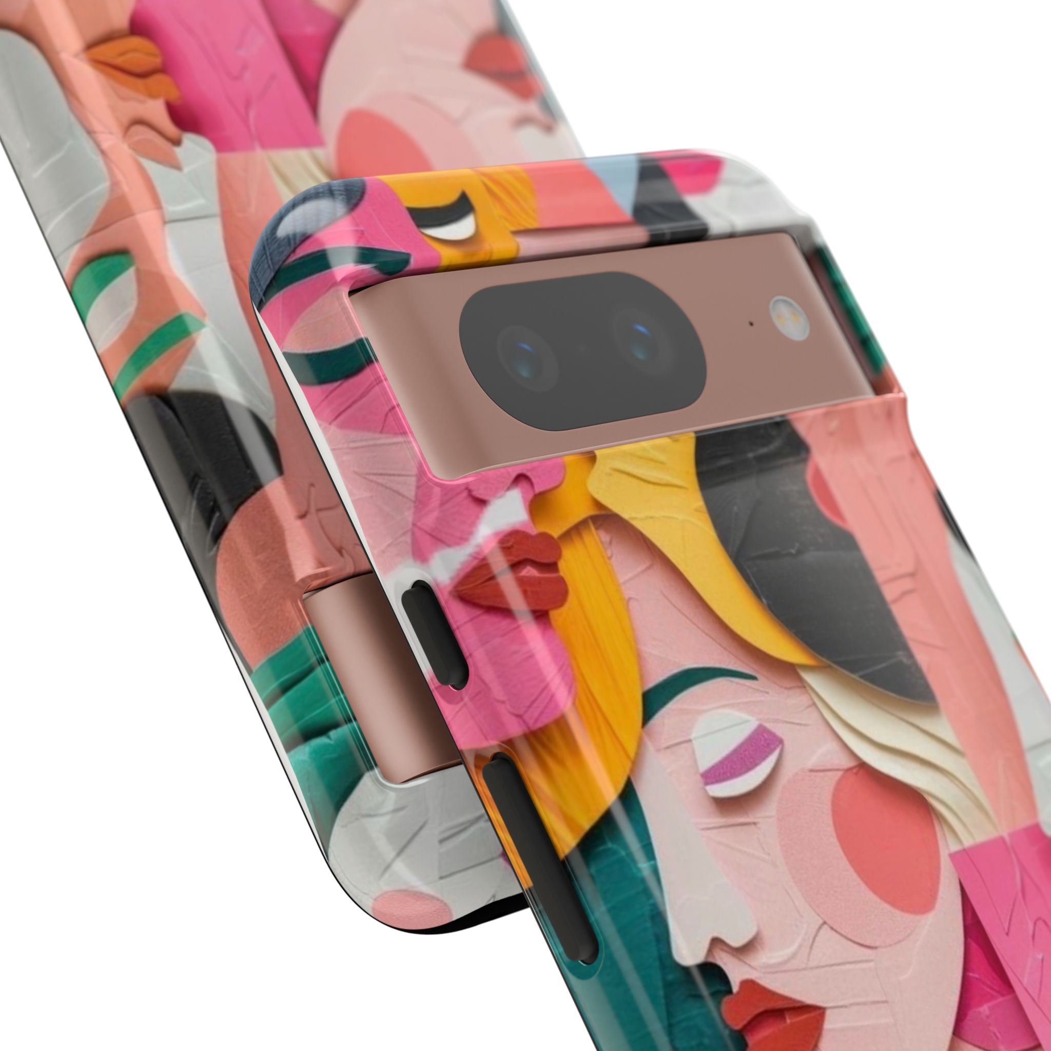 Abstract Faces Phone Case — Colorful Pop Art Personalized Tough Case