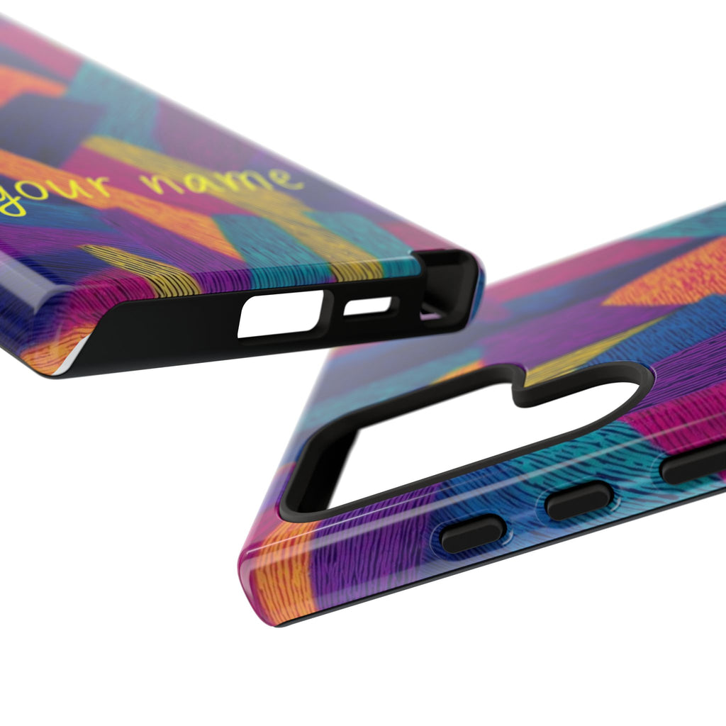 Personalized Colorful Abstract Phone Case — Custom 'your name' Design