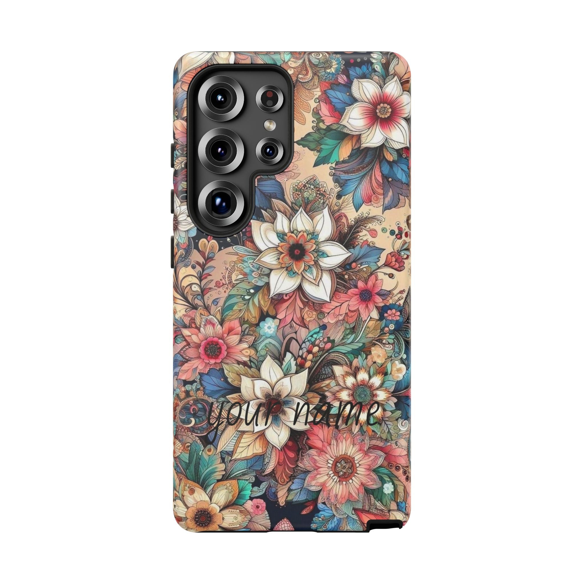 Floral Phone Case – Personalized Vintage Garden Tough Case