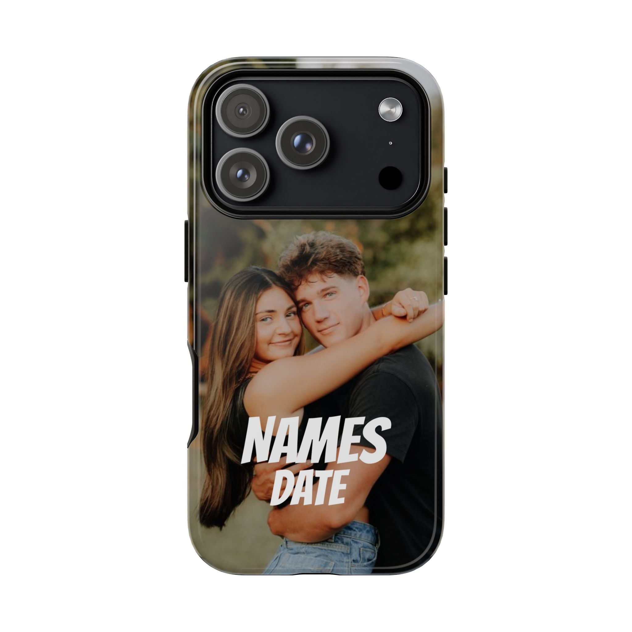 Personalized Photo Phone Case — Custom Couple Name & Date