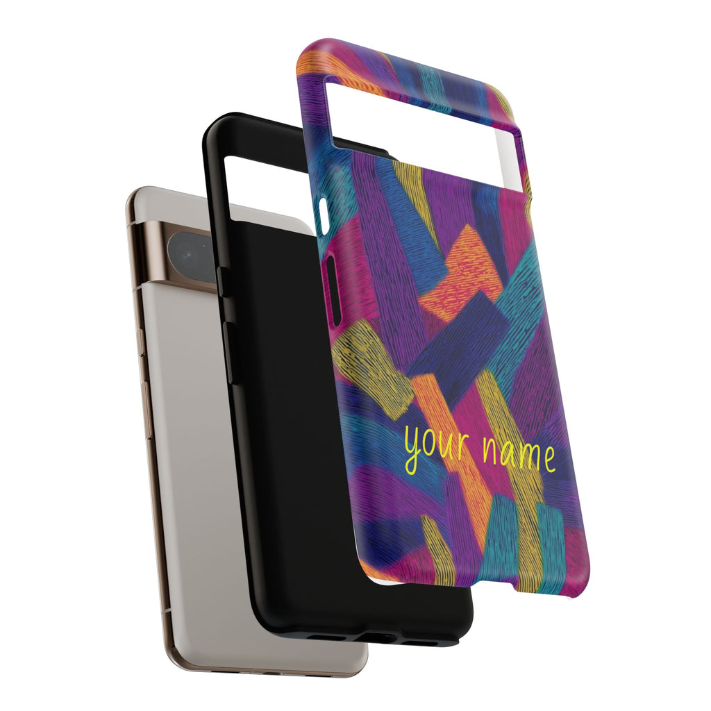 Personalized Colorful Abstract Phone Case — Custom 'your name' Design
