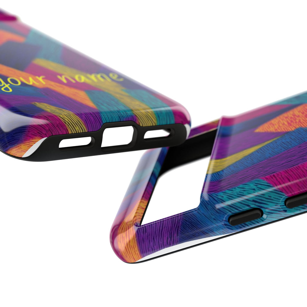 Personalized Colorful Abstract Phone Case — Custom 'your name' Design
