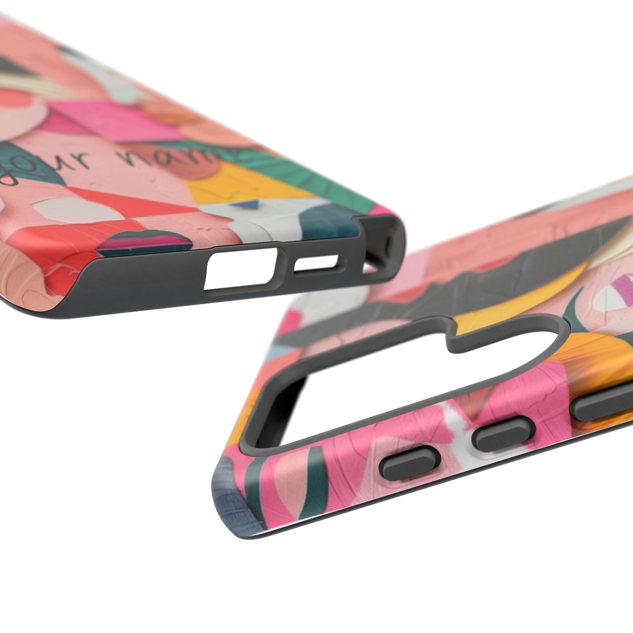 Abstract Faces Phone Case — Colorful Pop Art Personalized Tough Case