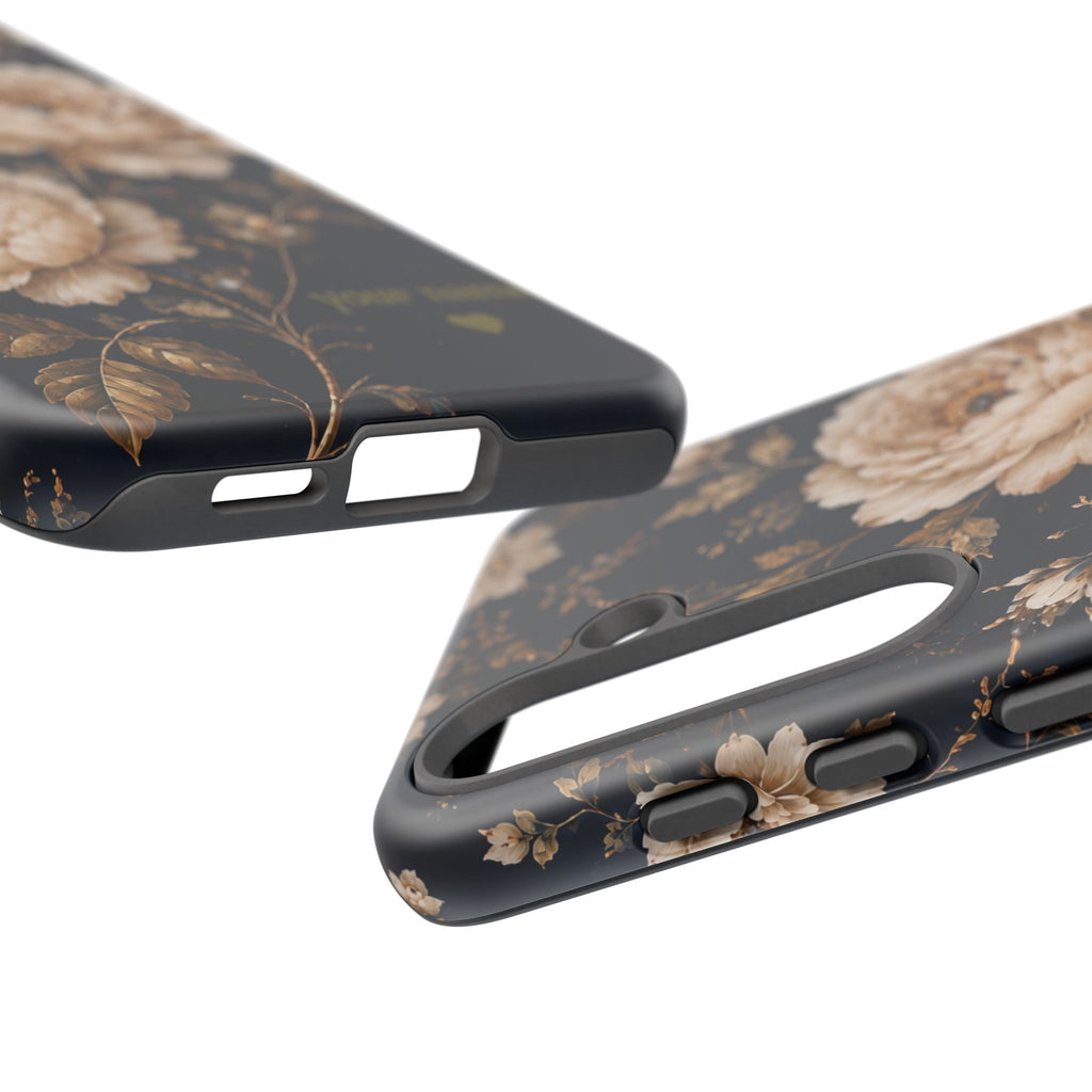 Floral Phone Case — Personalized Vintage Rose Protective Case