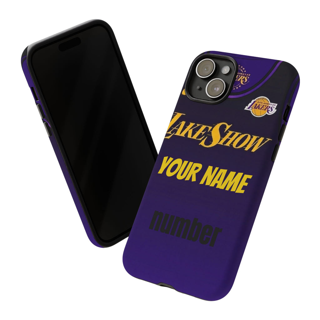 NBA Personalized Phone Case — Custom Name & Number Lakers Tribute