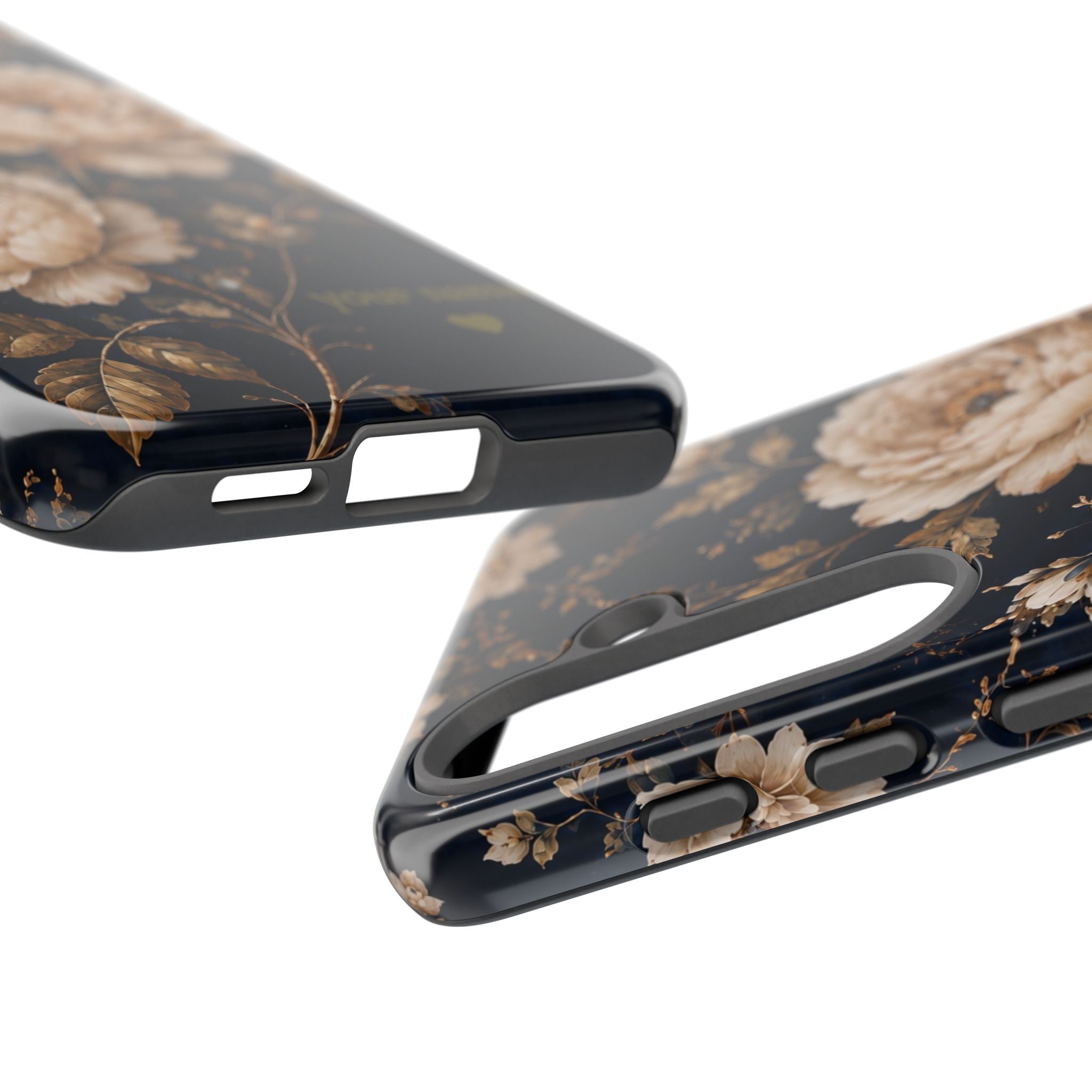 Floral Phone Case — Personalized Vintage Rose Protective Case