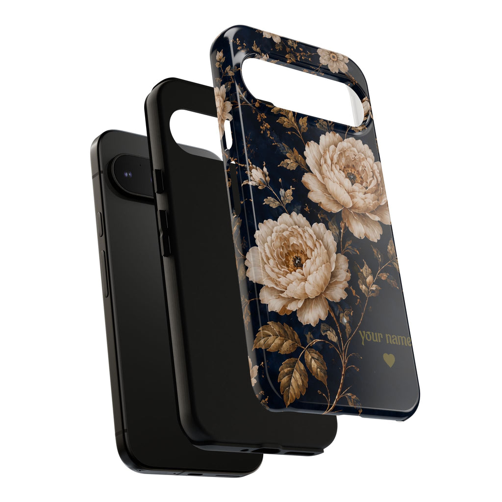Floral Phone Case — Personalized Vintage Rose Protective Case