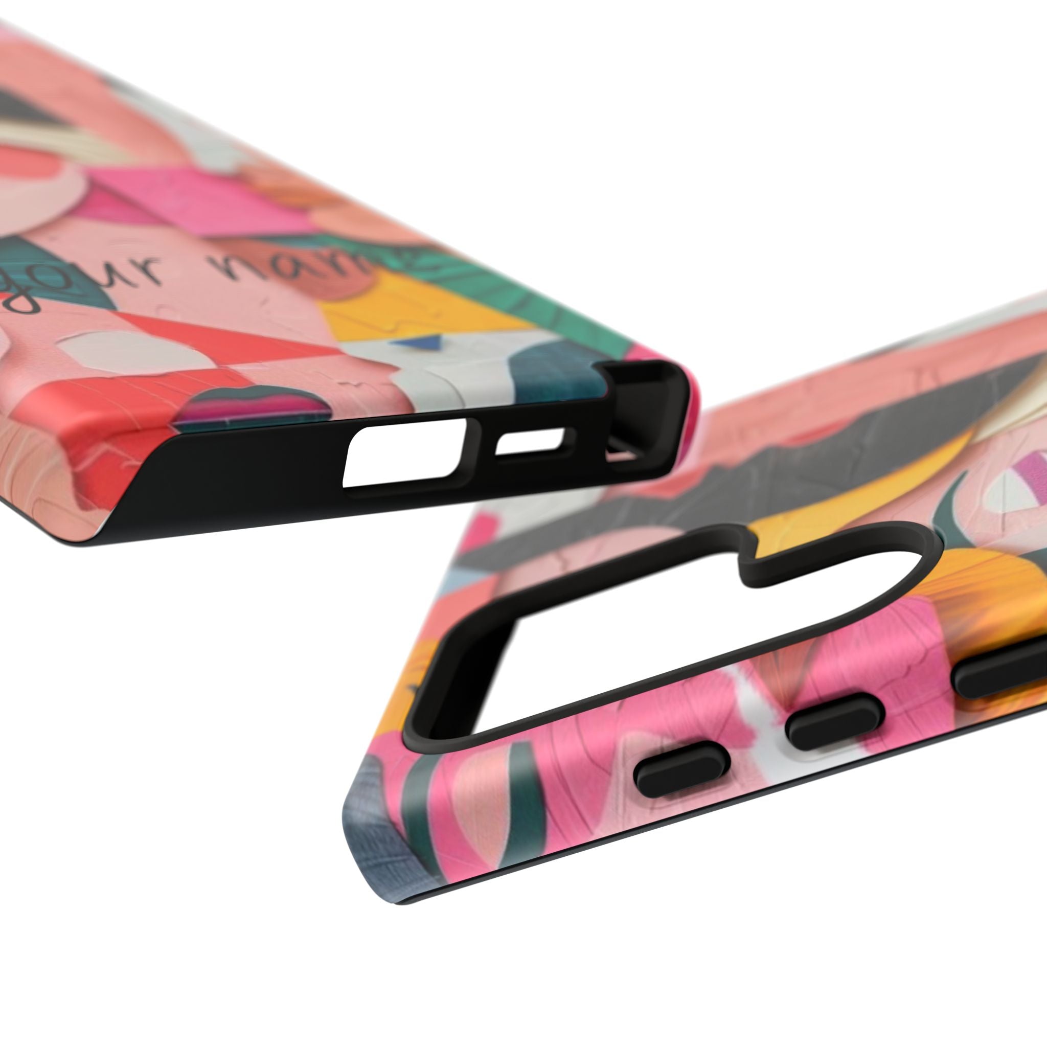 Abstract Faces Phone Case — Colorful Pop Art Personalized Tough Case