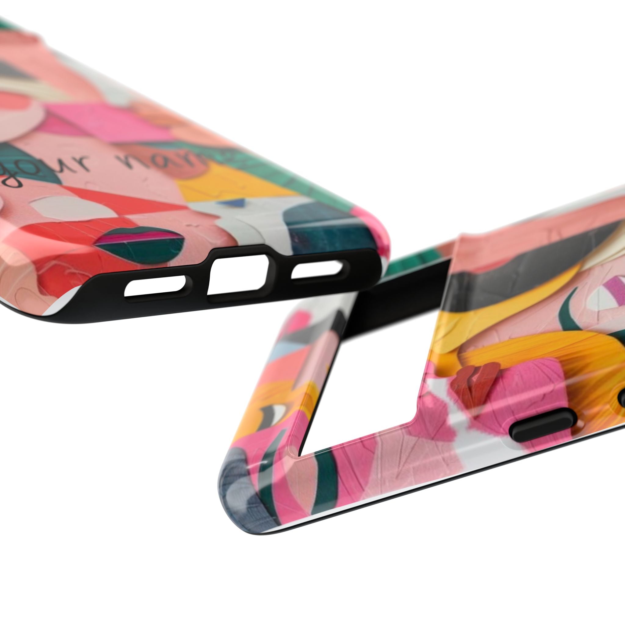 Abstract Faces Phone Case — Colorful Pop Art Personalized Tough Case