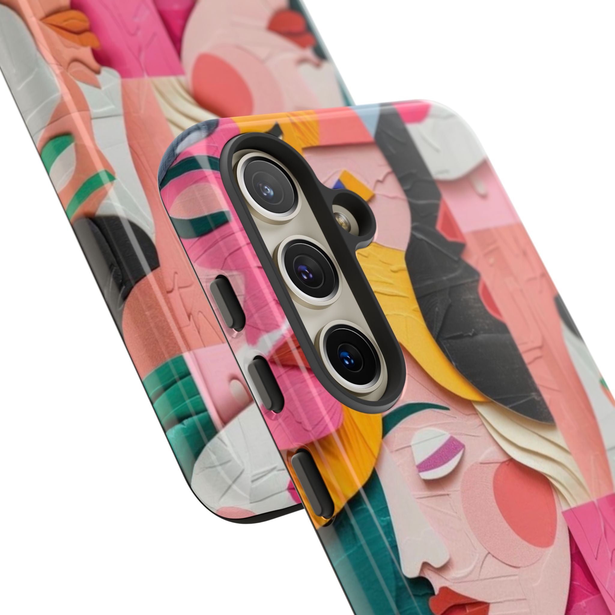 Abstract Faces Phone Case — Colorful Pop Art Personalized Tough Case