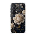 Floral Vintage Phone Case — Personalized "your name" Romantic Dark Peony