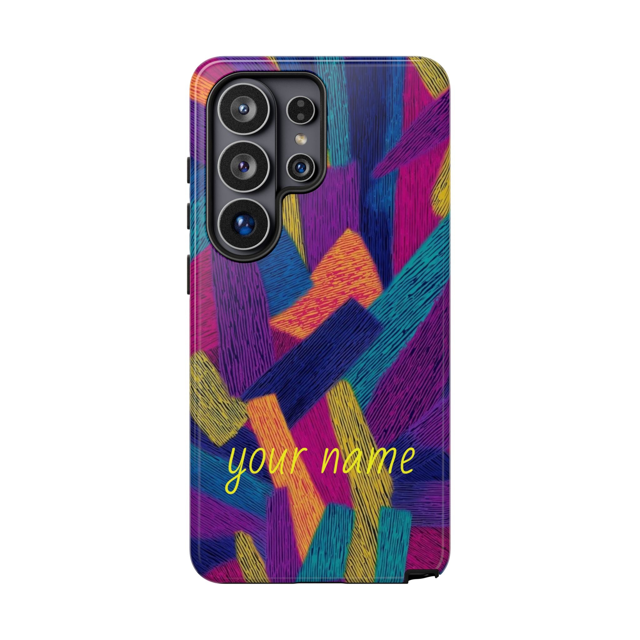 Personalized Colorful Abstract Phone Case — Custom 'your name' Design
