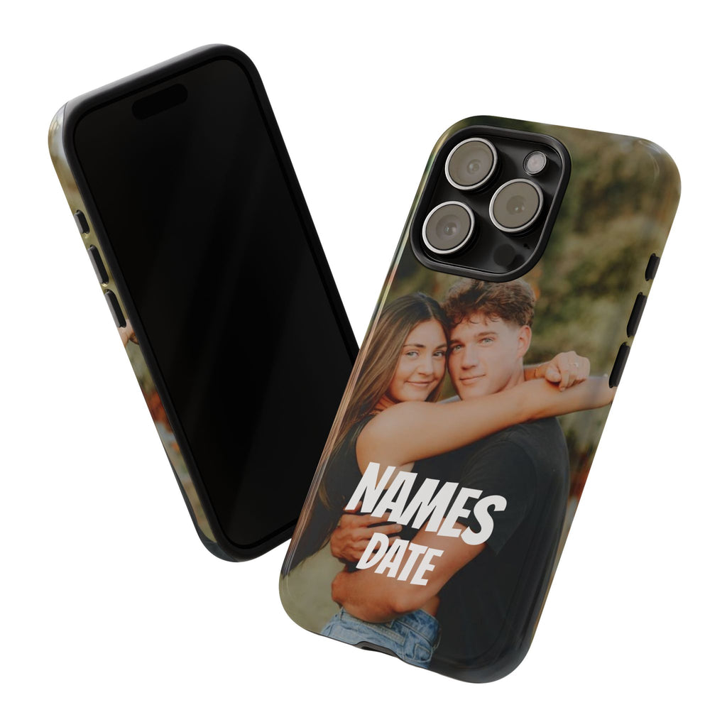 Personalized Photo Phone Case — Custom Couple Name & Date