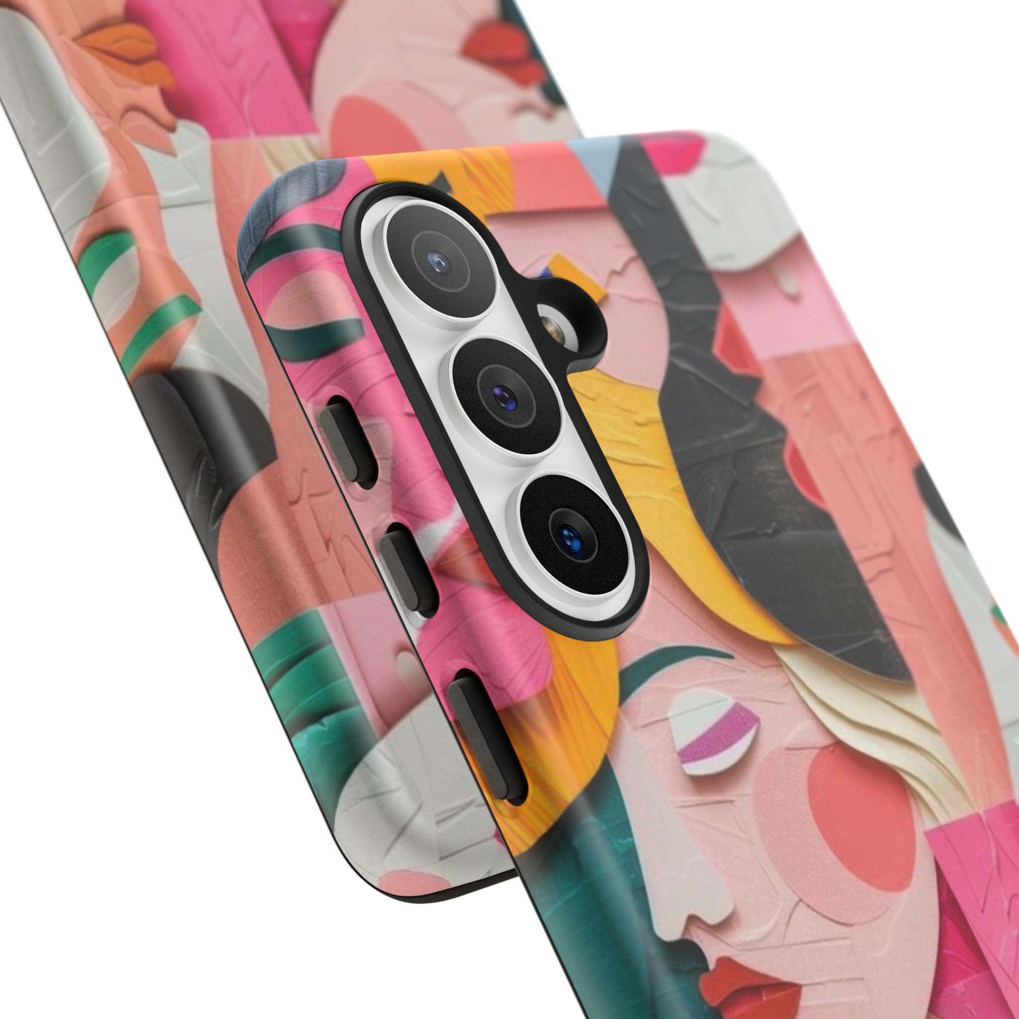 Abstract Faces Phone Case — Colorful Pop Art Personalized Tough Case