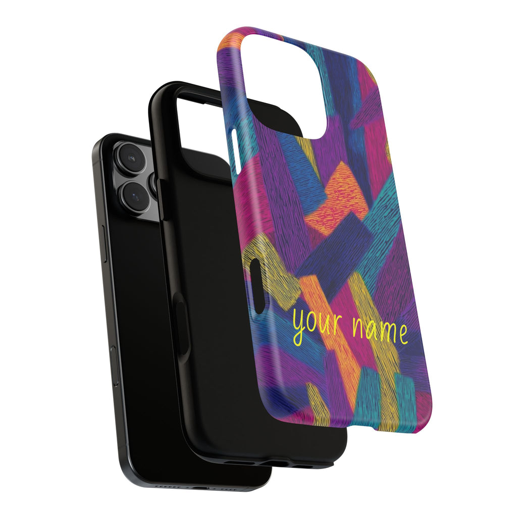 Personalized Colorful Abstract Phone Case — Custom 'your name' Design
