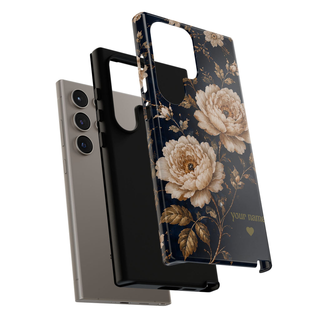Floral Phone Case — Personalized Vintage Rose Protective Case