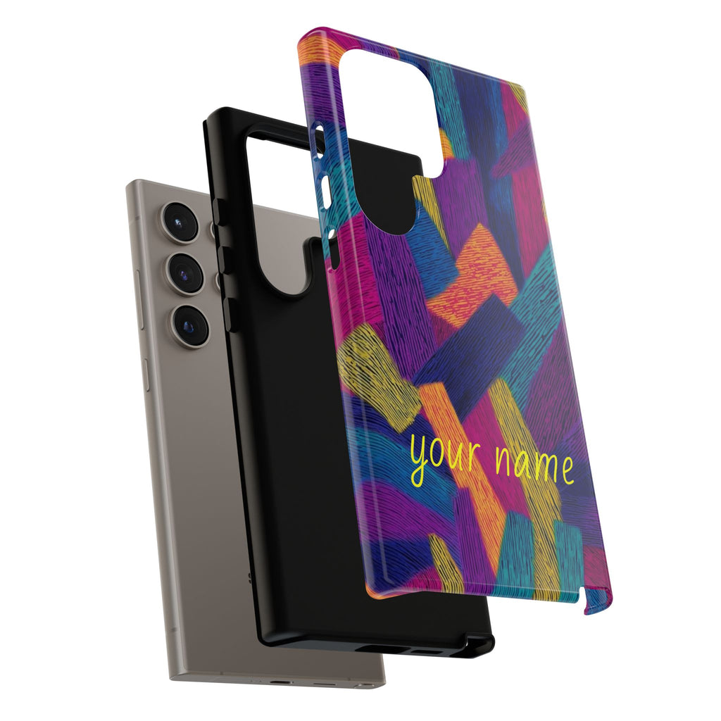 Personalized Colorful Abstract Phone Case — Custom 'your name' Design