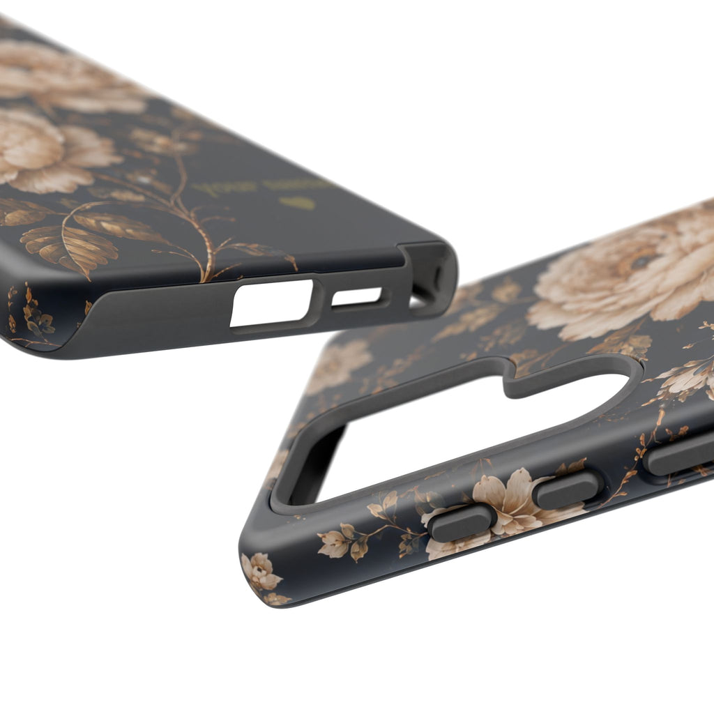 Floral Phone Case — Personalized Vintage Rose Protective Case