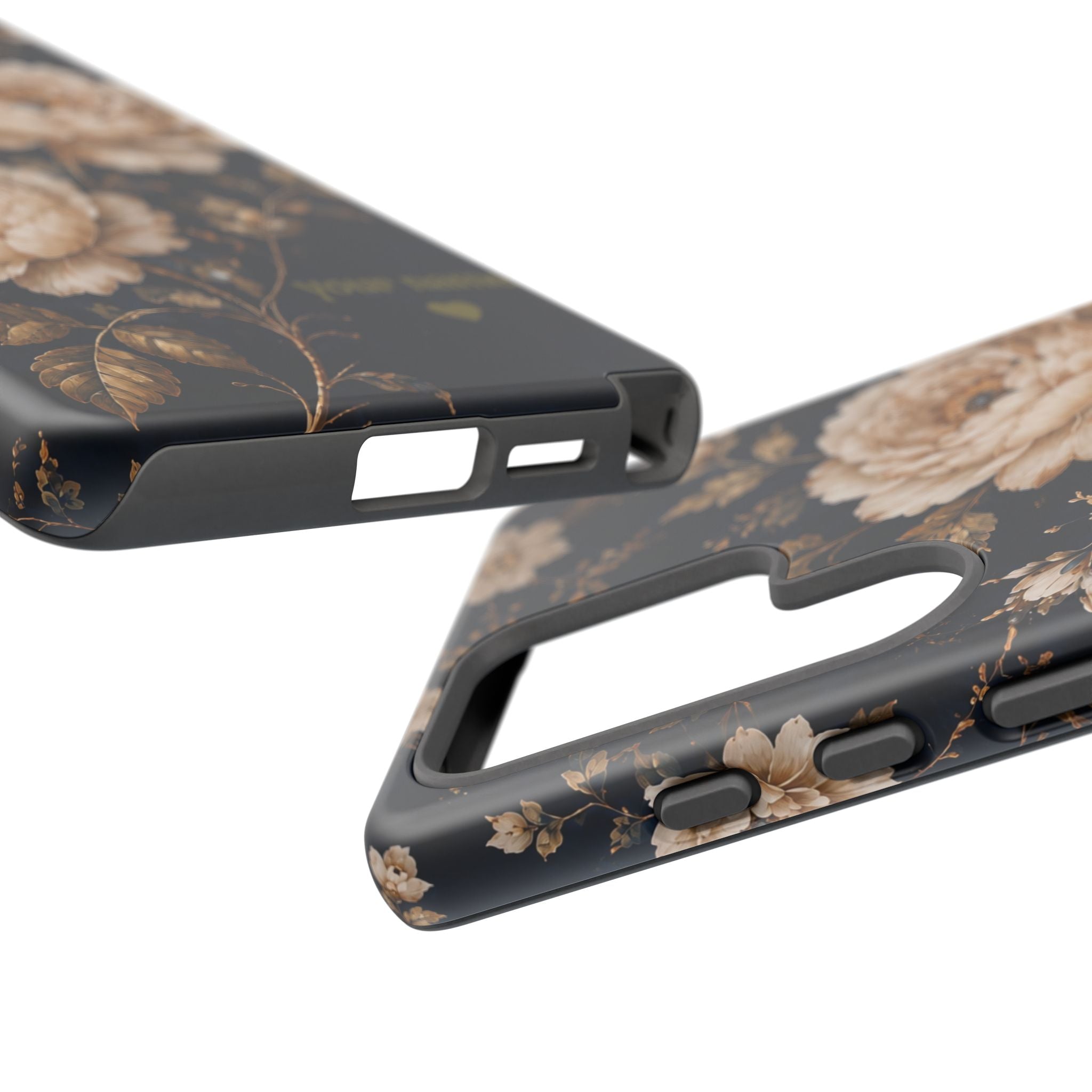 Floral Phone Case — Personalized Vintage Rose Protective Case