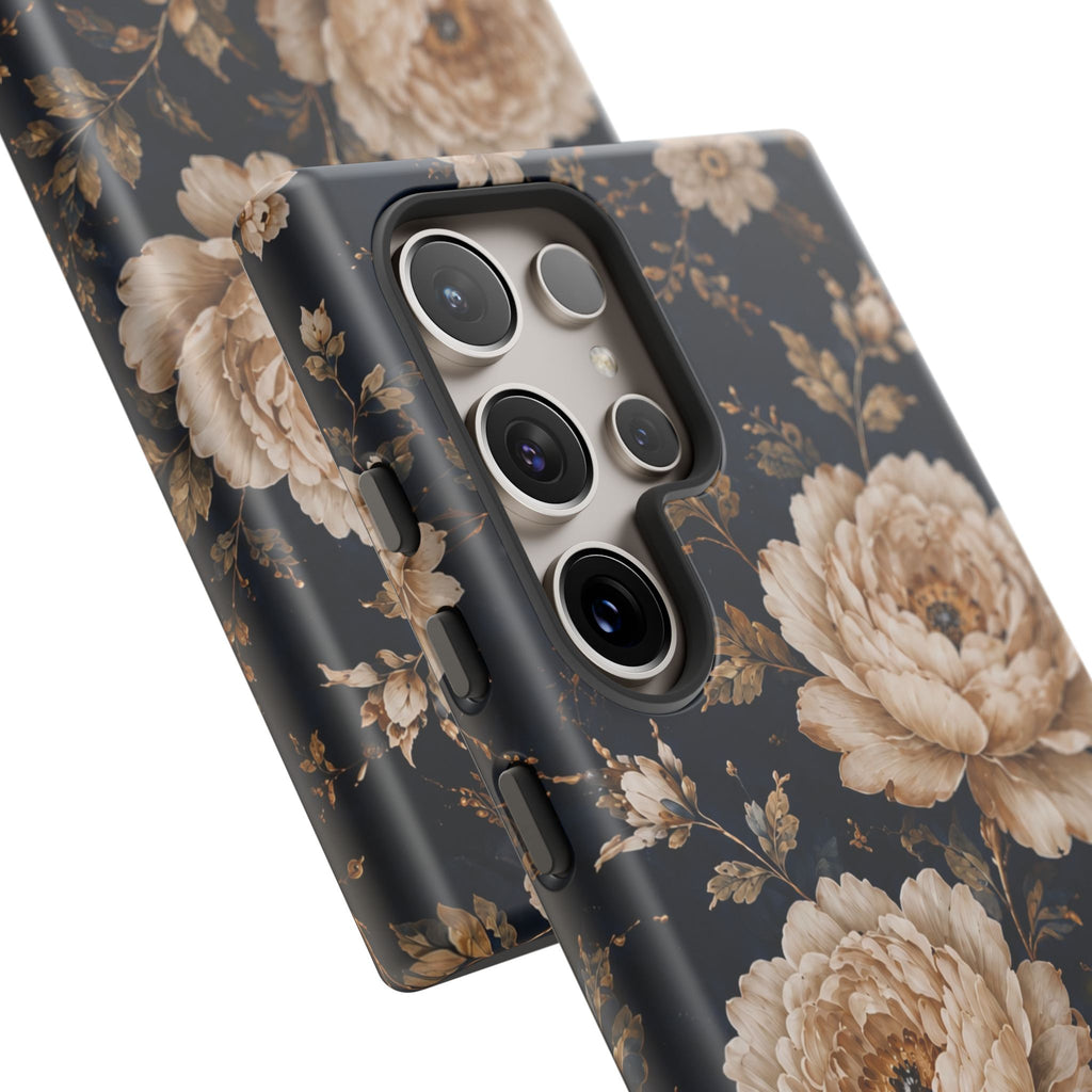 Floral Phone Case — Personalized Vintage Rose Protective Case