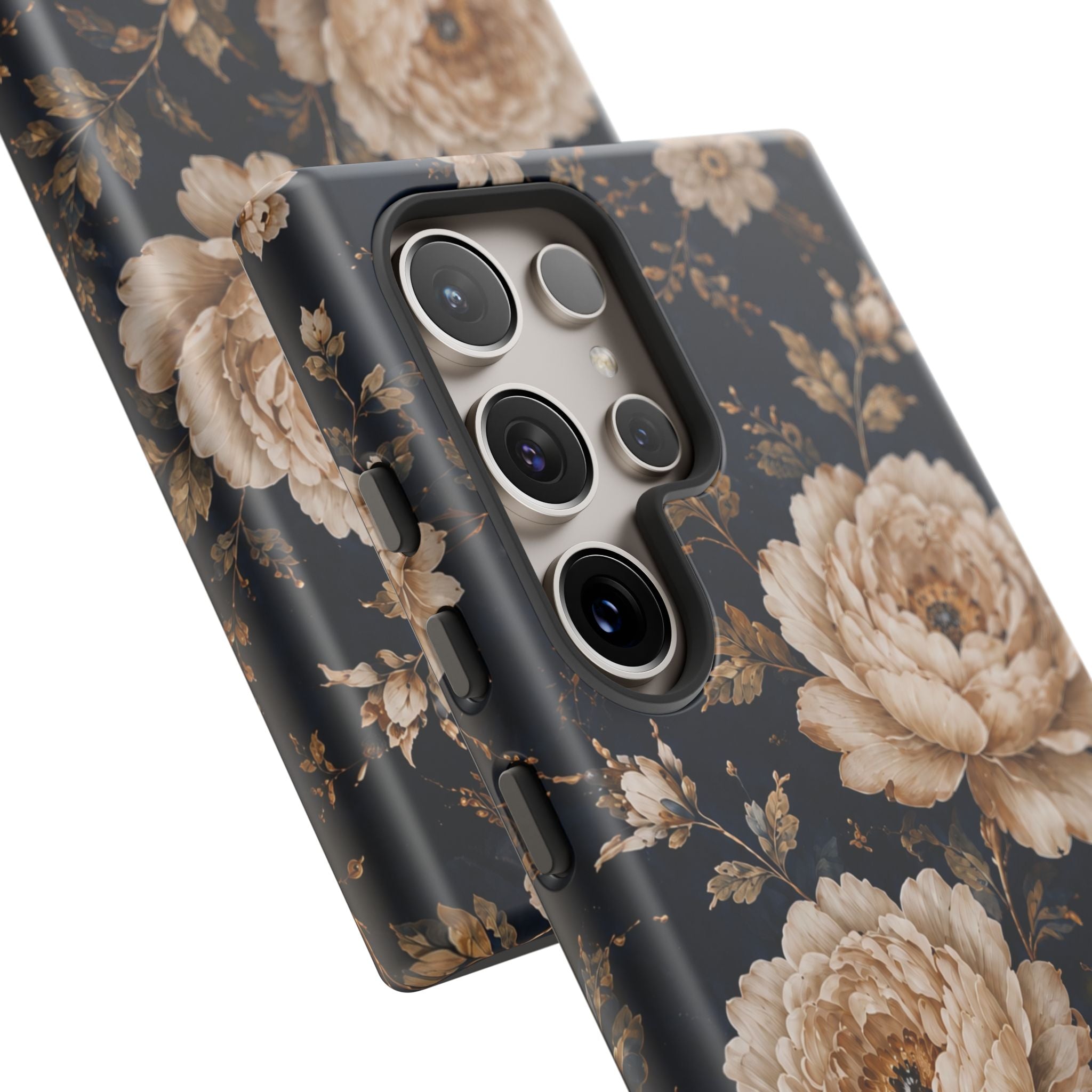 Floral Phone Case — Personalized Vintage Rose Protective Case