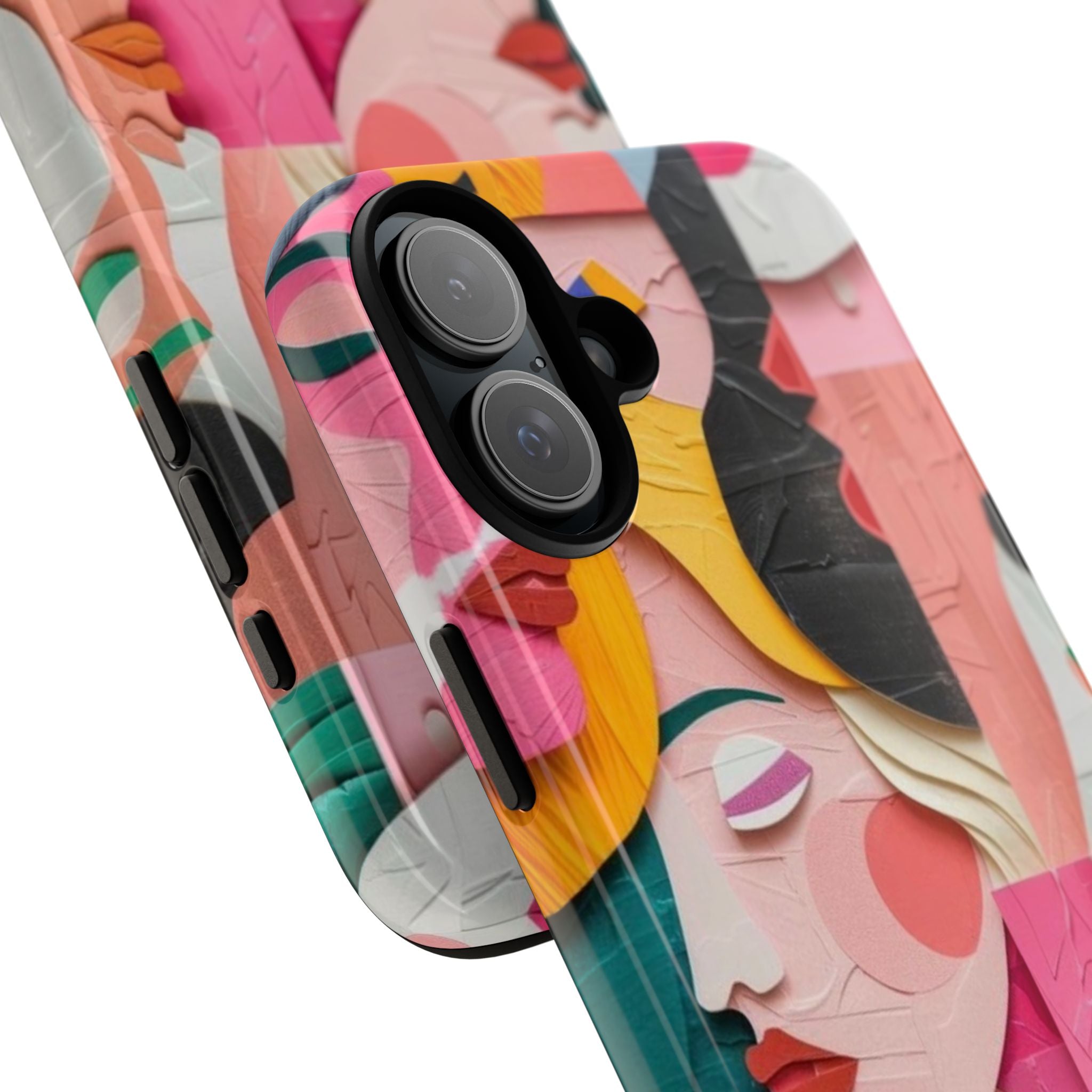 Abstract Faces Phone Case — Colorful Pop Art Personalized Tough Case
