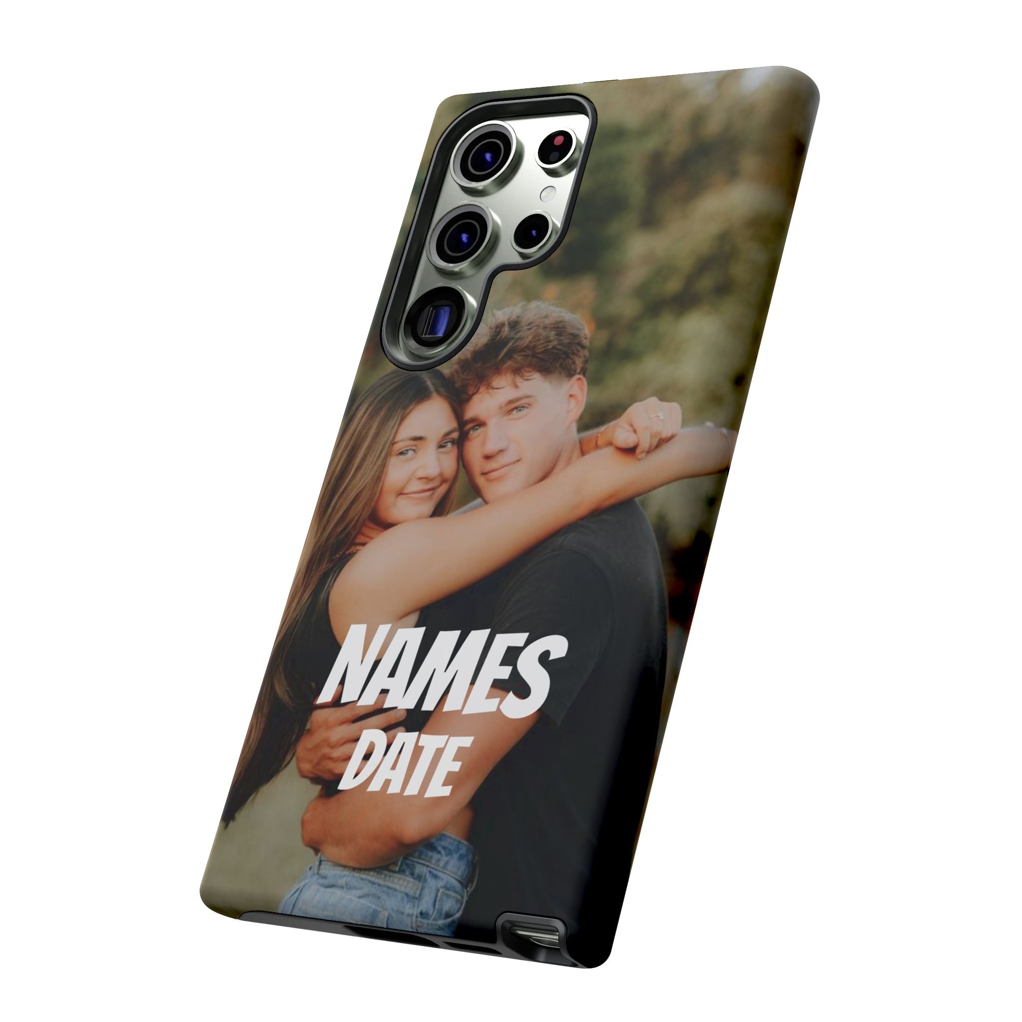 Personalized Photo Phone Case — Custom Couple Name & Date