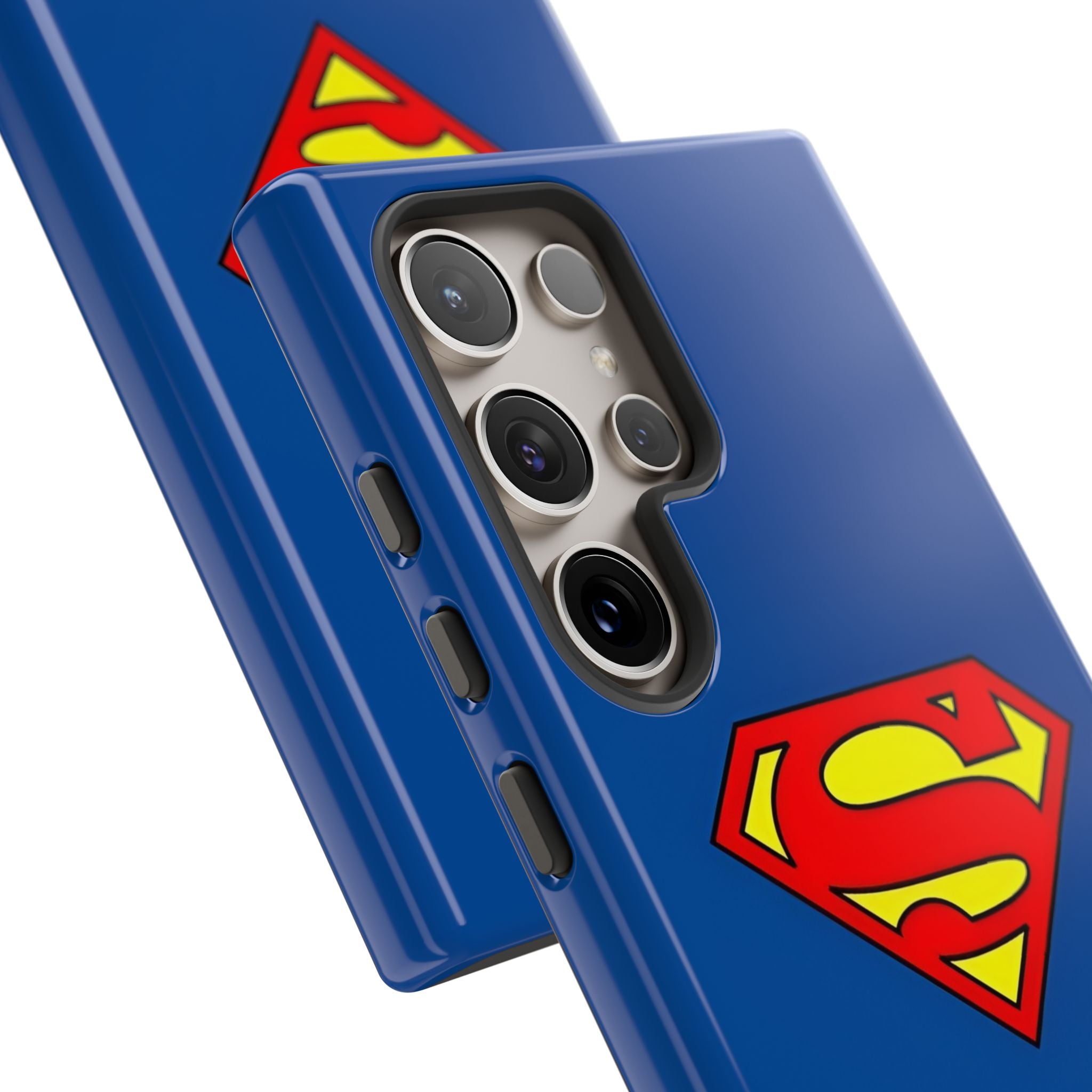 Personalized Superhero Phone Case — Custom Name Blue Protective Cover