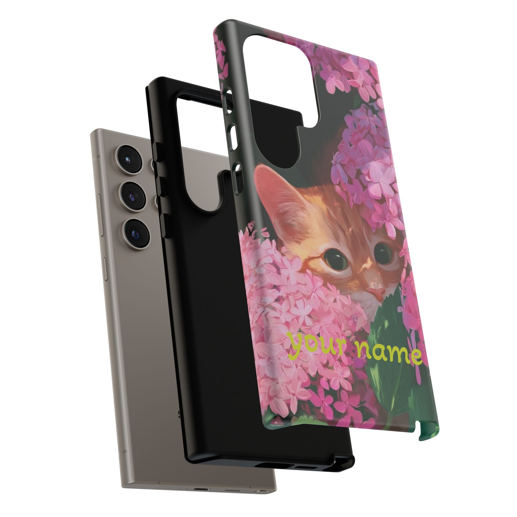 Cat Phone Case — Custom “Your name”