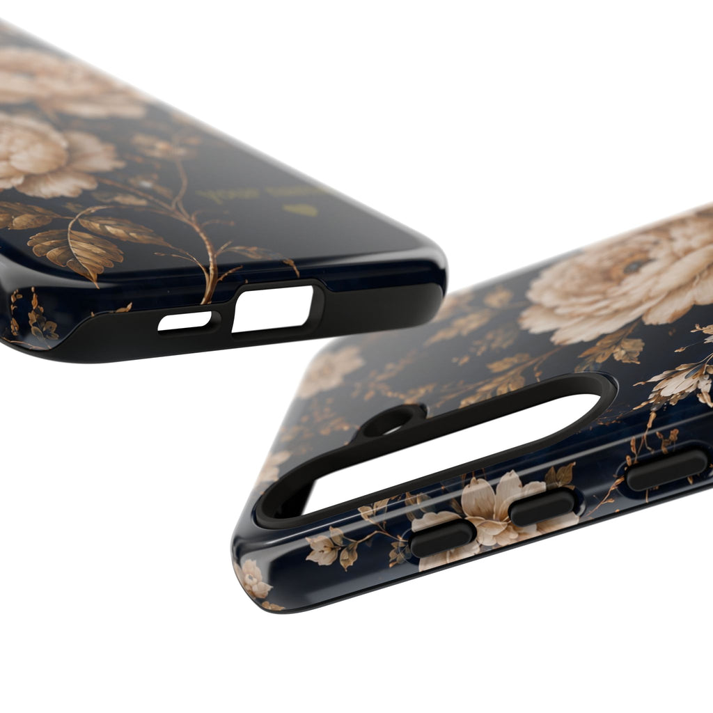 Floral Phone Case — Personalized Vintage Rose Protective Case