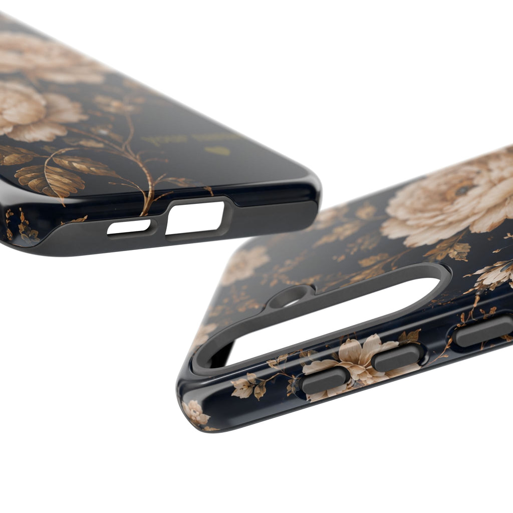 Floral Phone Case — Personalized Vintage Rose Protective Case