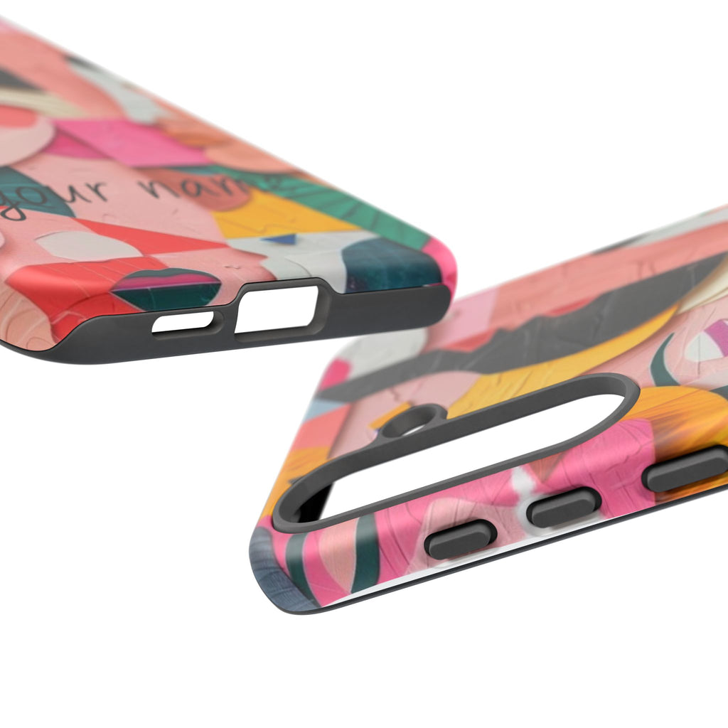 Abstract Faces Phone Case — Colorful Pop Art Personalized Tough Case