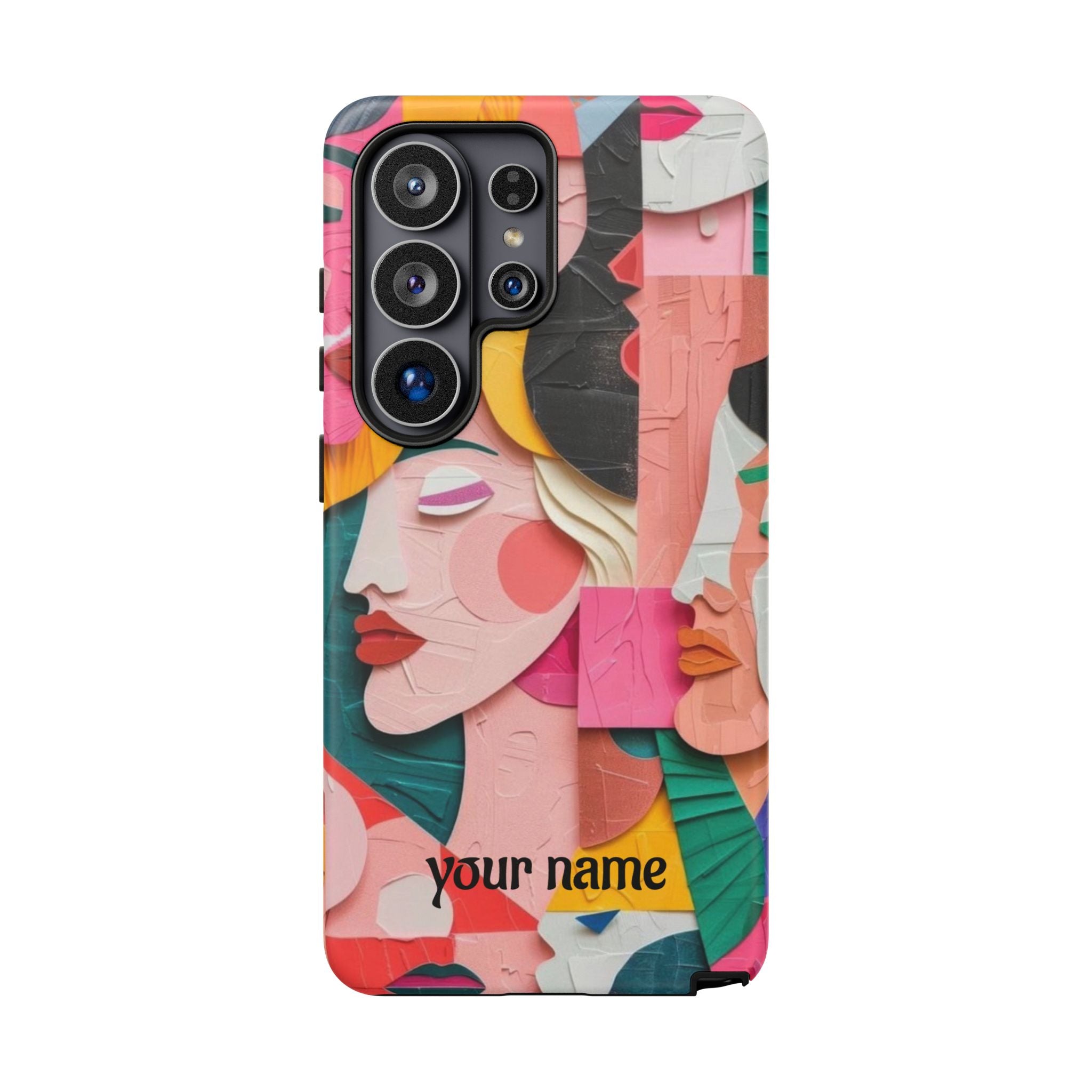 Abstract Faces Phone Case — Colorful Pop Art Personalized Tough Case