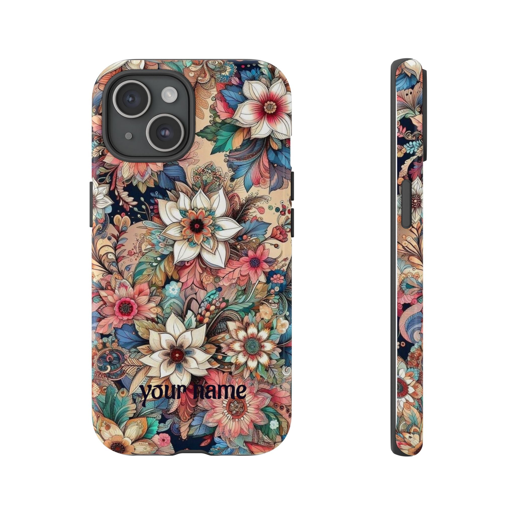 Floral Phone Case – Personalized Vintage Garden Tough Case