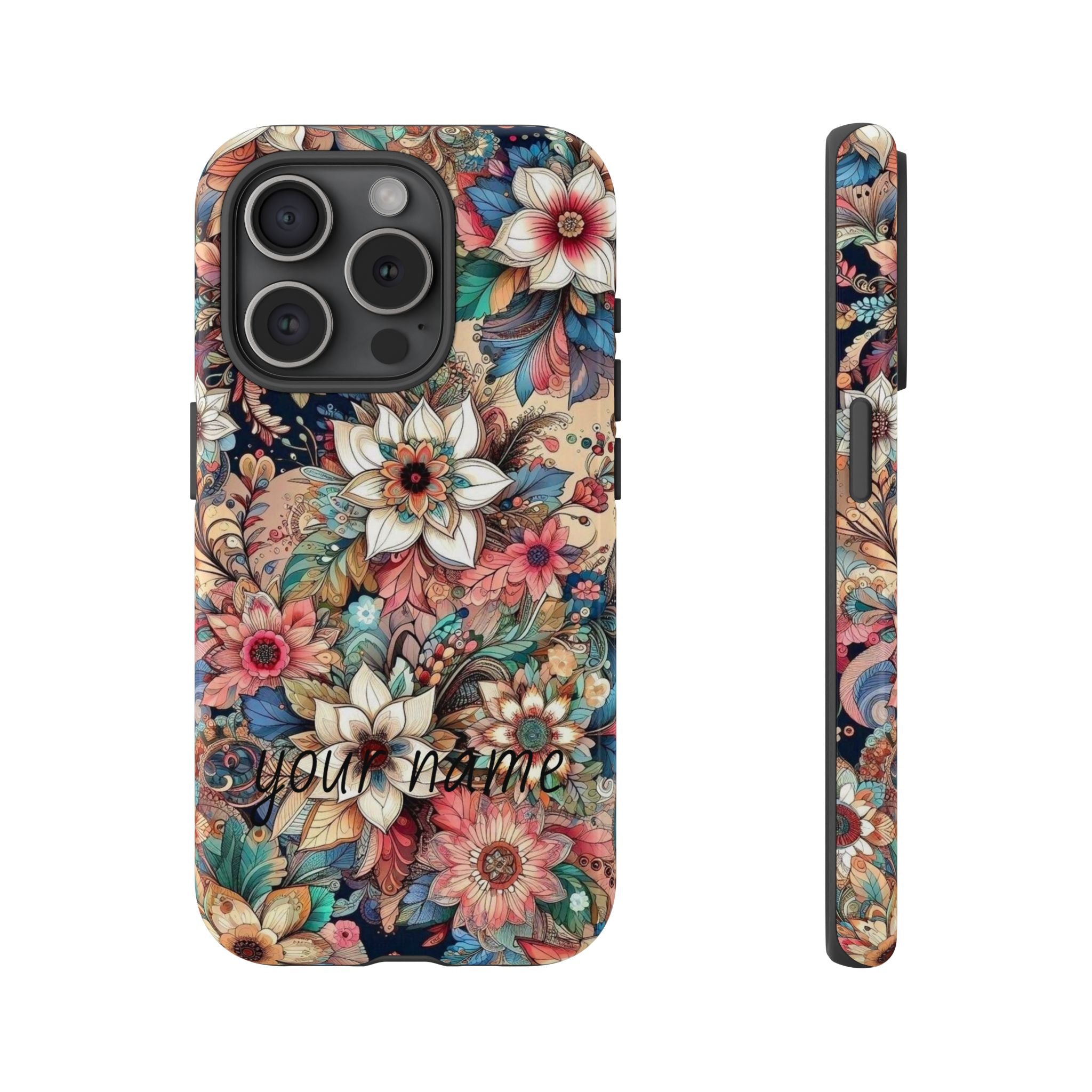 Floral Phone Case – Personalized Vintage Garden Tough Case