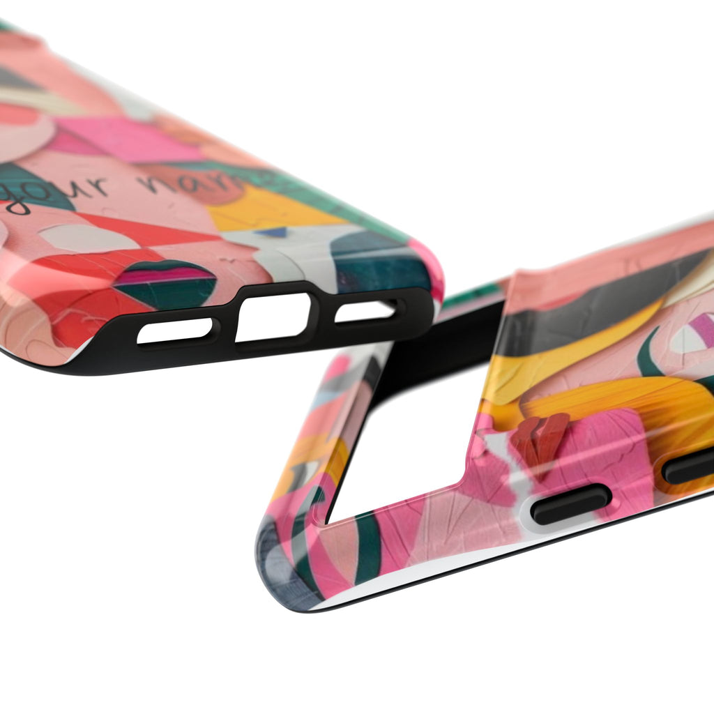 Abstract Faces Phone Case — Colorful Pop Art Personalized Tough Case