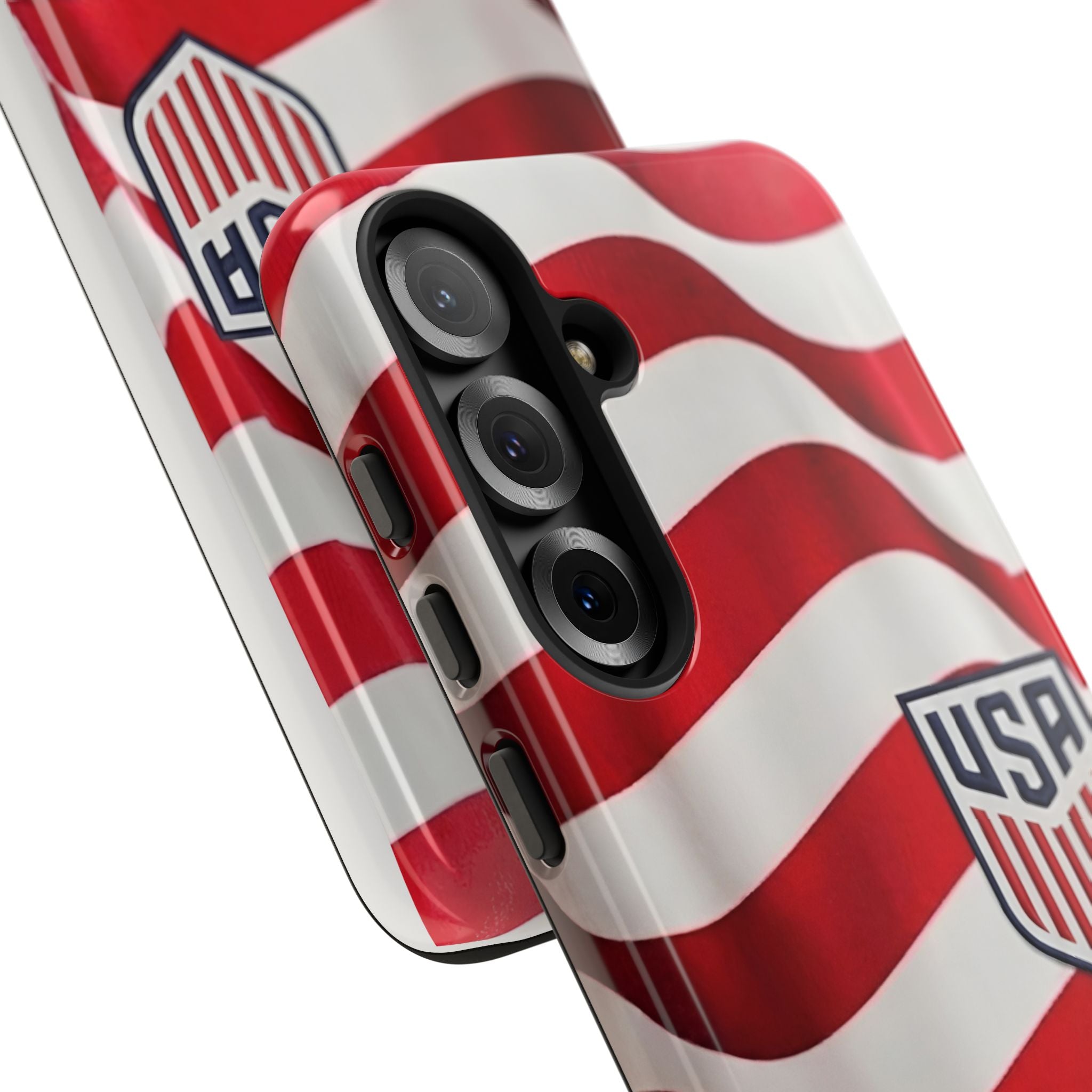 USA Flag Personalized Tough Phone Case — Custom Name