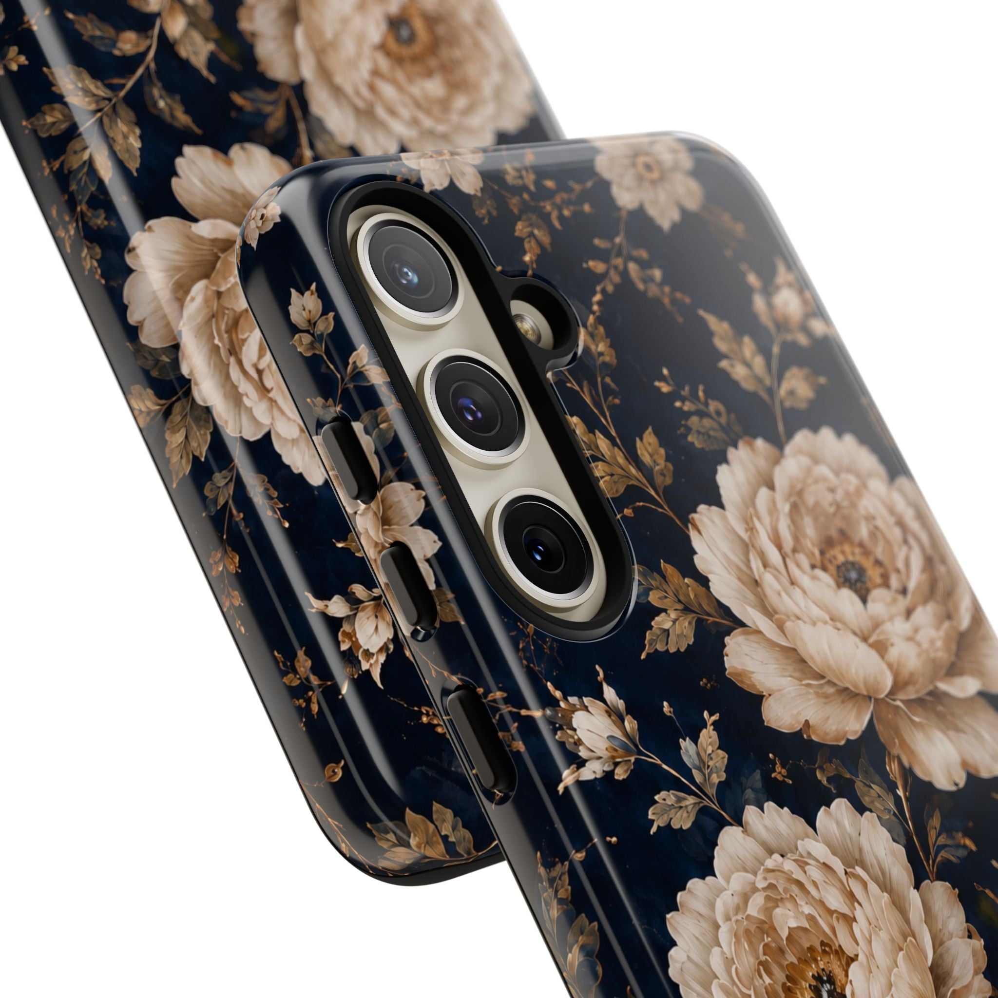 Floral Phone Case — Personalized Vintage Rose Protective Case