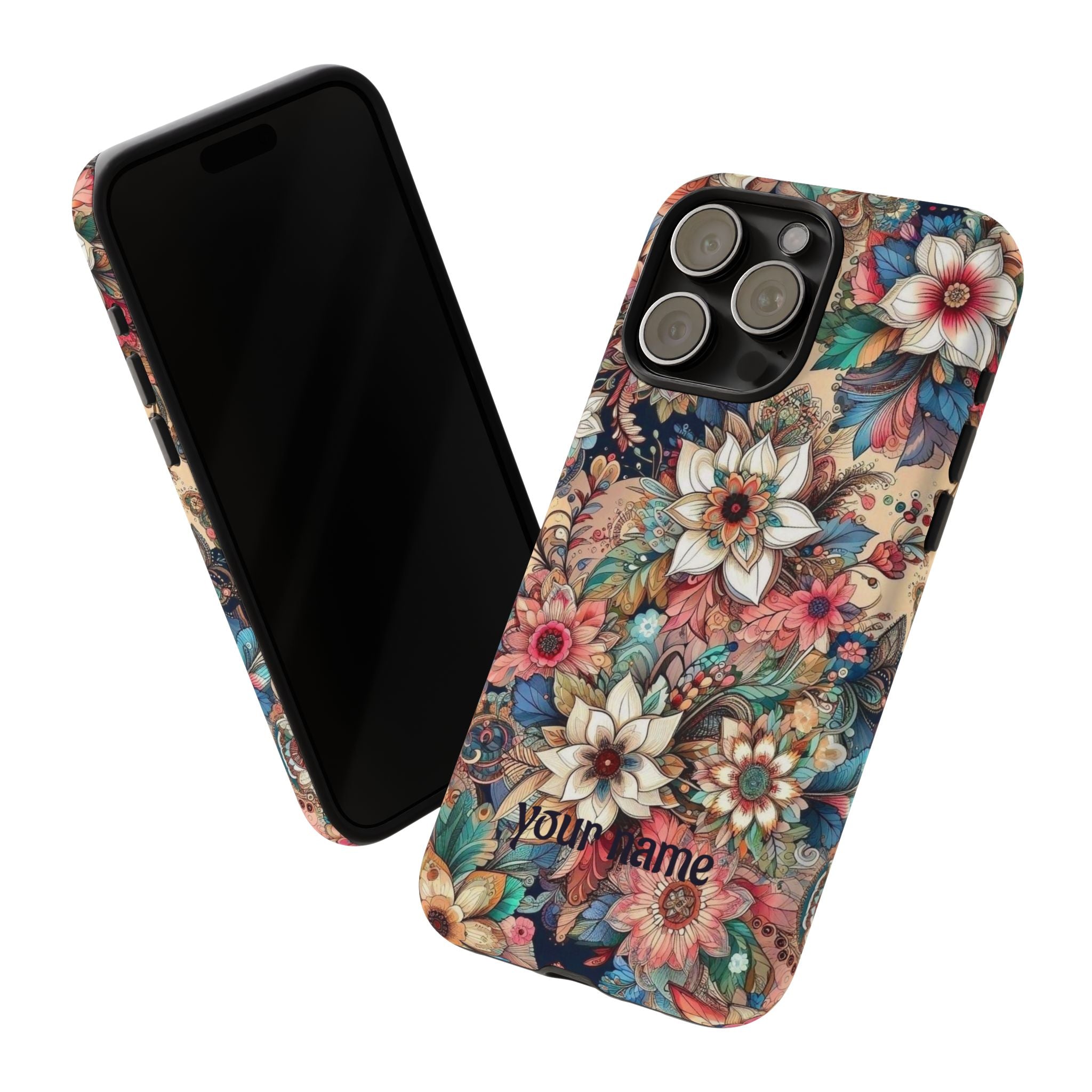 Floral Phone Case – Personalized Vintage Garden Tough Case