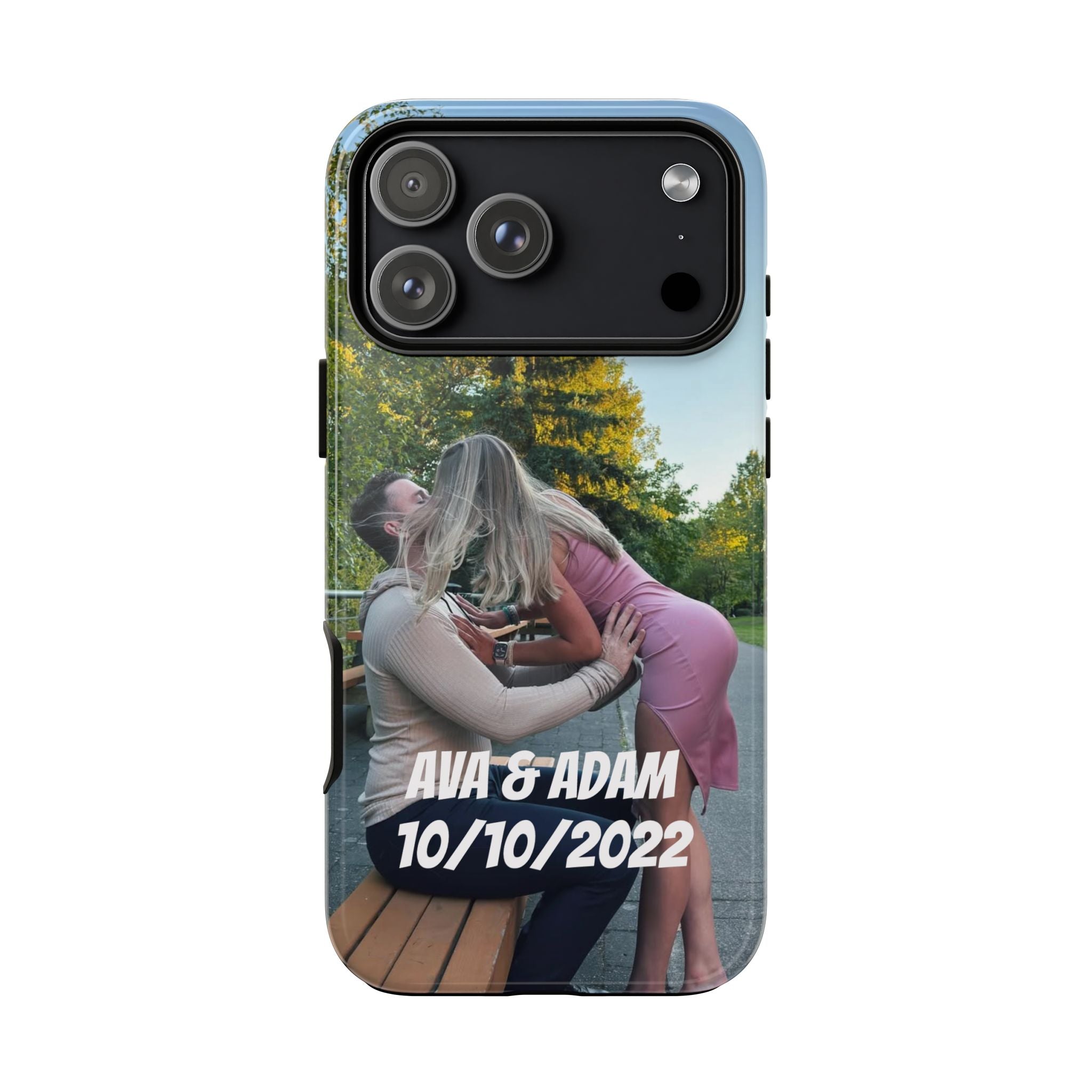 Personalized Photo Phone Case — Custom Couple Name & Date